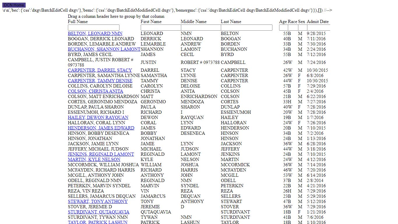 Inmate List - About Anson County Sheriff, North Carolina and County Jail